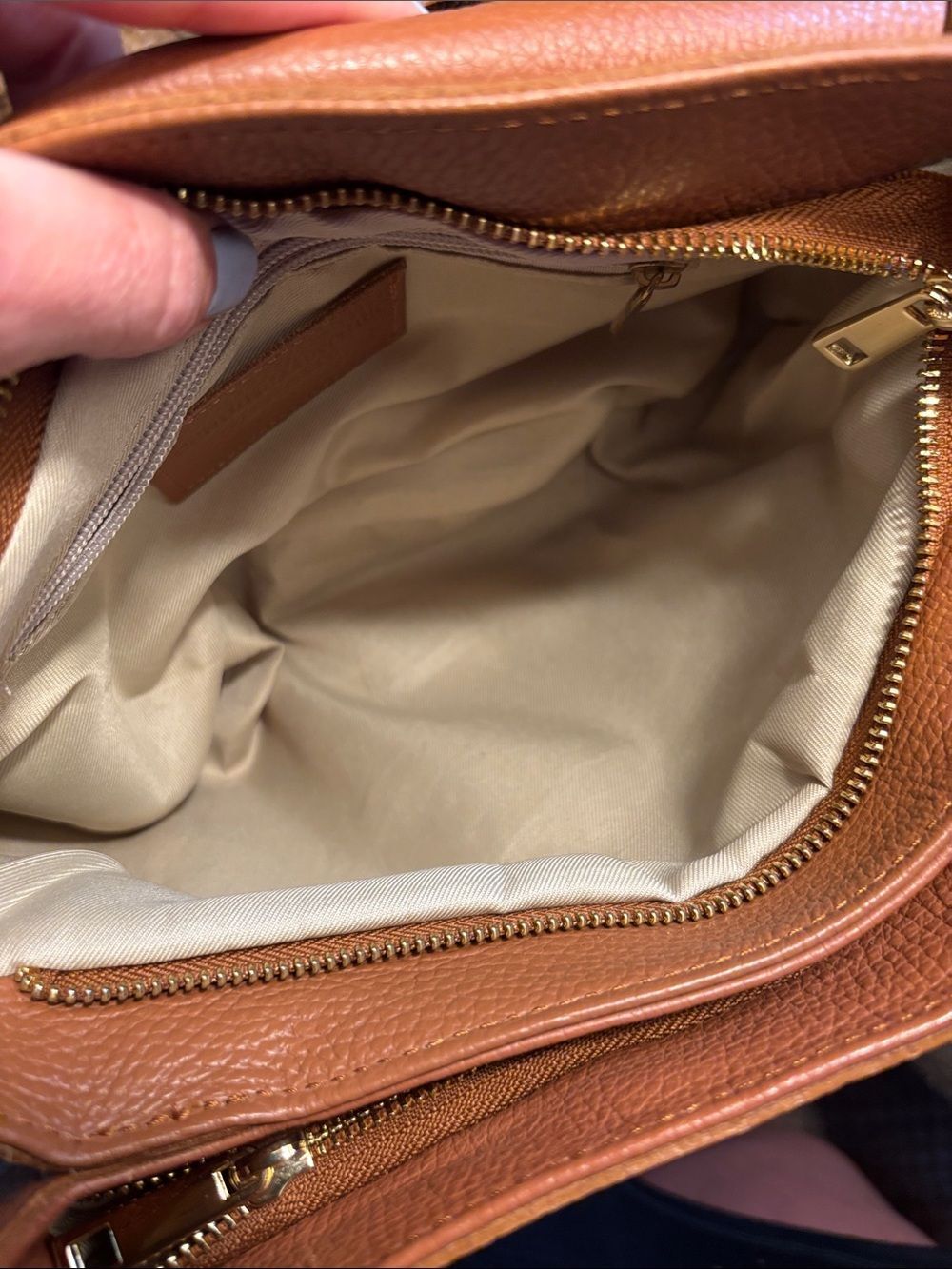 Cheval 100% Genuine Pebbled Leather Crossbody Bag in Brown - Picture 11 of 16